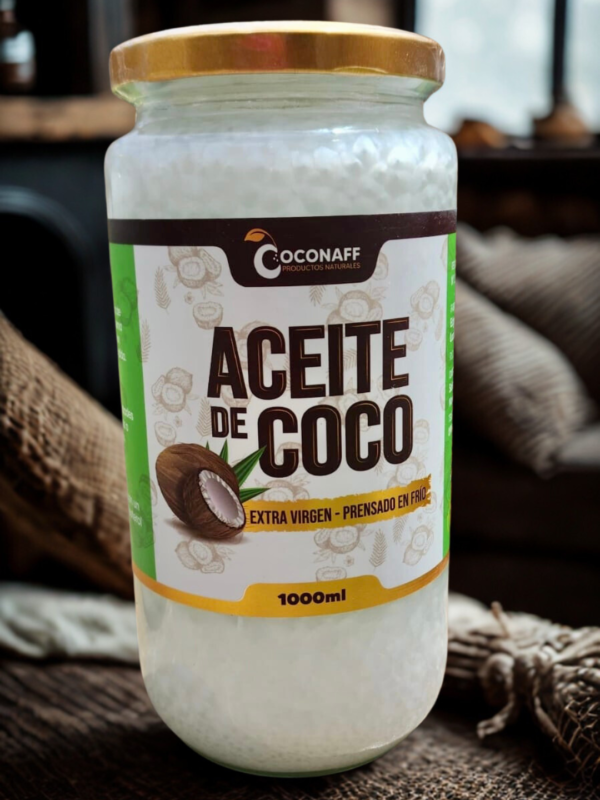 Aceite de coco 1000 ml aceite de coco prensado en frio elaborado en ecuador